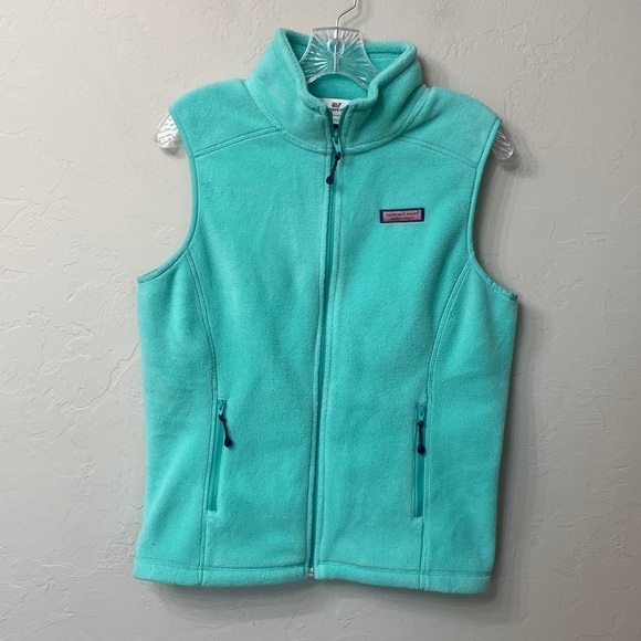 Vineyard Vines blue/ green fleece vest size small - Picture 1 of 9